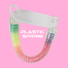 U型姓名白名片"伸縮彈簧鑰匙手環圈"系列003-27A10C-PS