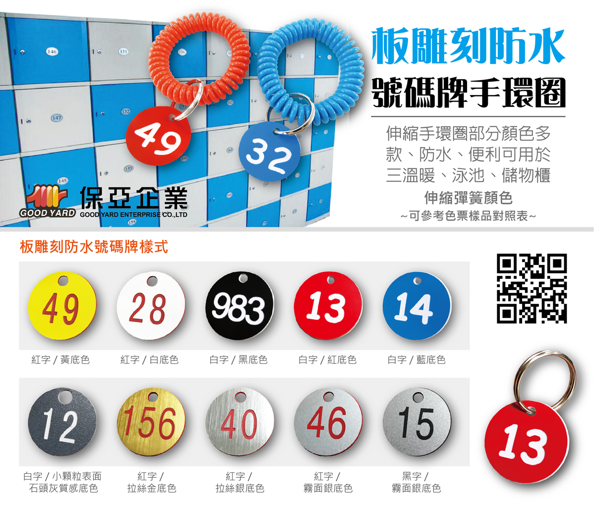 板雕刻防水號碼牌說明